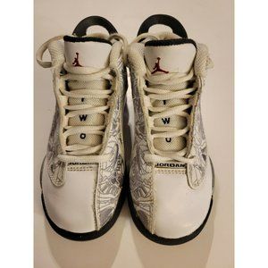 NIKE AIR JORDAN White Cement Blk Kids Dub Zero Shoes